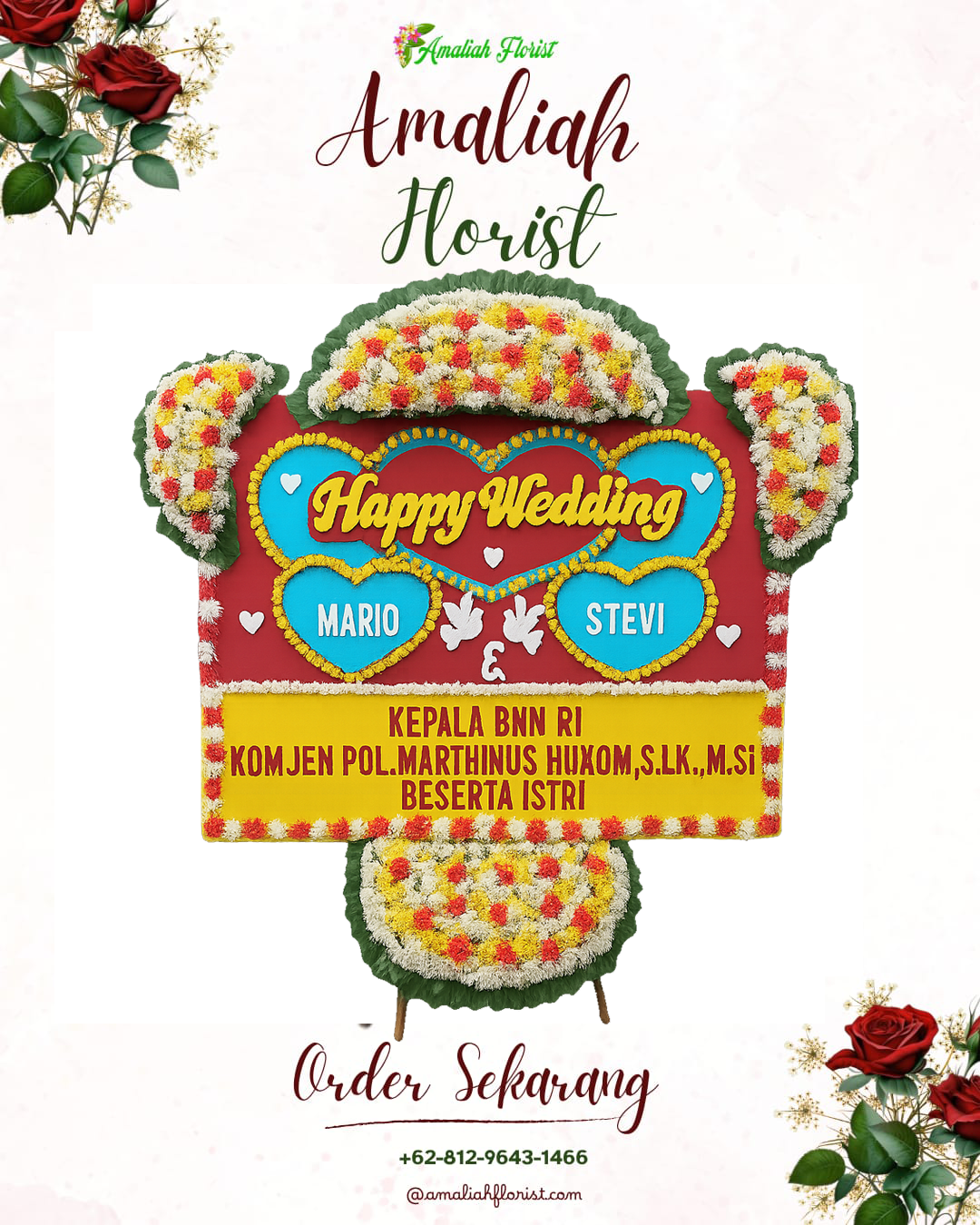 Papan Bunga Pernikahan Ngronggot